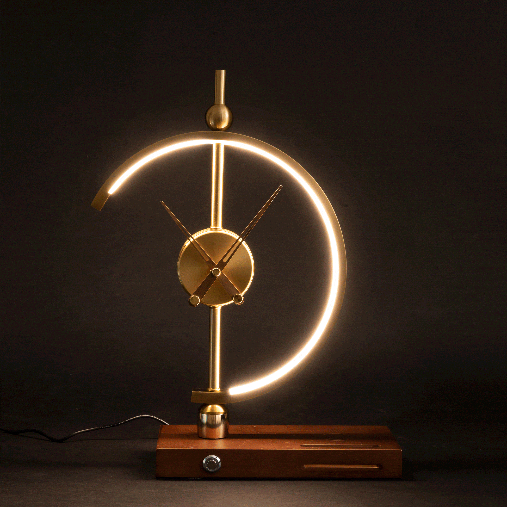 Royallure Rechargeable LED Lamp Clock with Wireless Charging – Modern Design for Home and Office 5