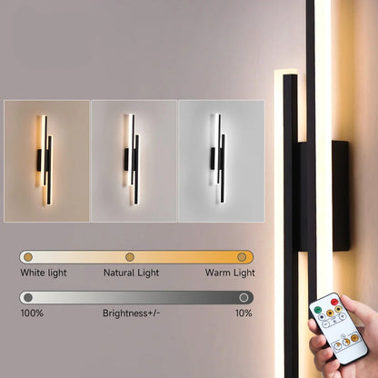 Royallure Rechargeable LED Wall Lamp - Modern Bathroom Wall Light with Remote Control, Adjustable Color Temperature, Magnetic Base 2