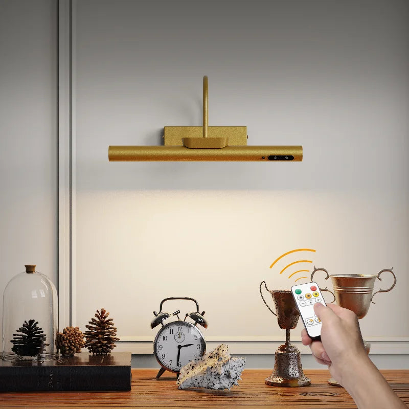 Royallure Rechargeable LED Wall Sconce Light – Modern Gold Bathroom Wall Light with Remote Control and Three Color Temperatures 3