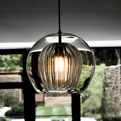 Royallure Retro Glass Pendant Light - Stylish Kitchen Hanging Lights for Home Decor 3