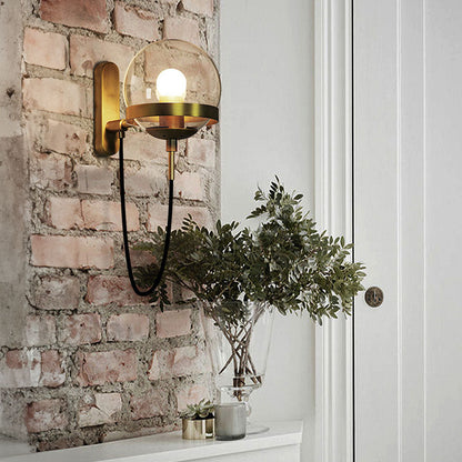 Royallure Retro Spherical Wall Sconce Lighting with Elegant Glass and Iron Design 2