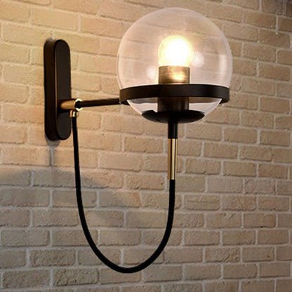 Royallure Retro Spherical Wall Sconce Lighting with Elegant Glass and Iron Design 6