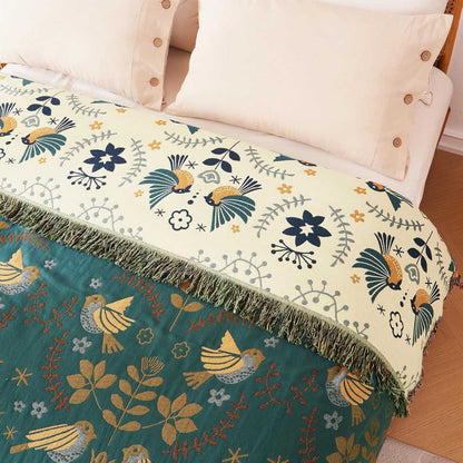 Royallure Reversible Cotton Throw Blanket for Sofa, Couch, and Bed Decor 5