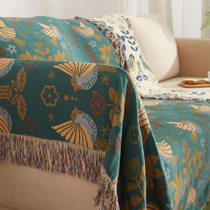 Royallure Reversible Cotton Throw Blanket for Sofa, Couch, and Bed Decor 7