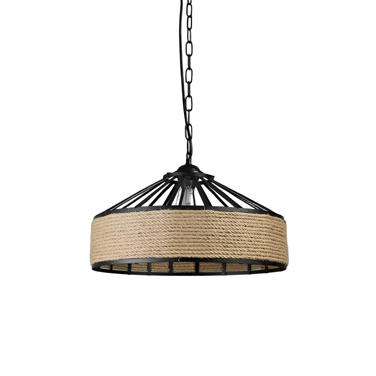 Royallure Rustic Hemp Rope Pendant Light, Adjustable Height Kitchen Pendant Lighting 3