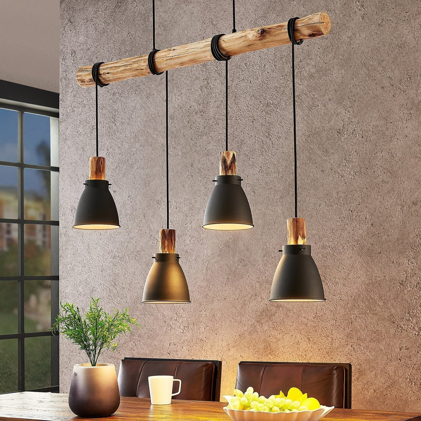 Royallure Rustic Kitchen Pendant Lighting with Adjustable Shades for Dining Island 0