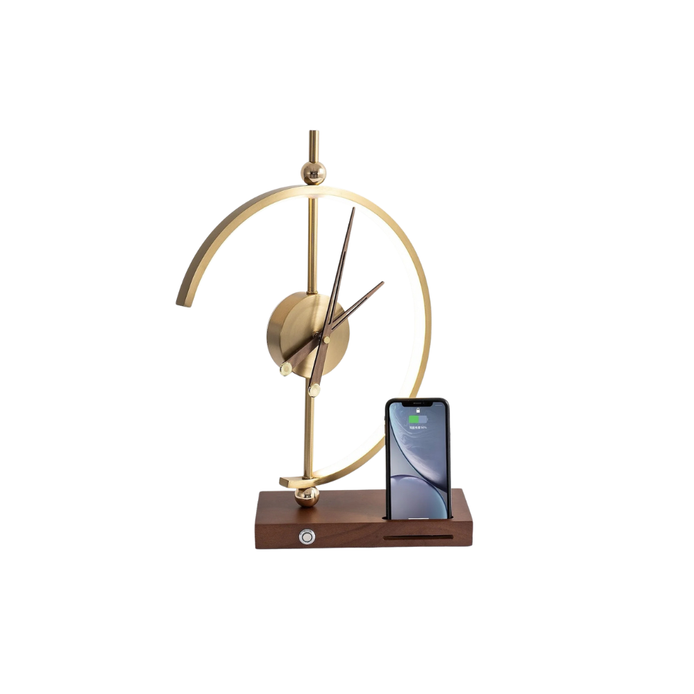 Royallure Sculptural Clock with Ambient Lighting and Wireless Charging 0