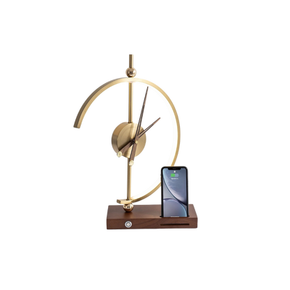Royallure Sculptural Clock with Ambient Lighting and Wireless Charging 0