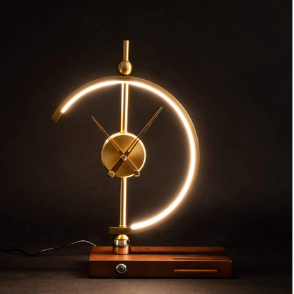 Royallure Sculptural Clock with Ambient Lighting and Wireless Charging 2