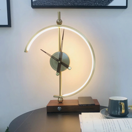 Royallure Sculptural Clock with Ambient Lighting and Wireless Charging 4