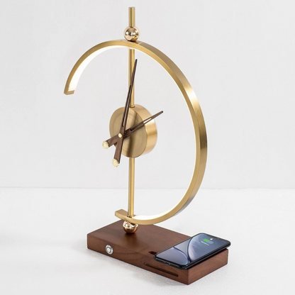 Royallure Sculptural Clock with Ambient Lighting and Wireless Charging 5