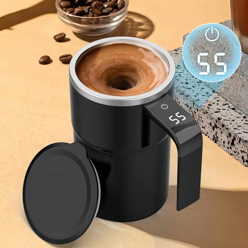 Royallure Self Stirring Mug with LCD Temperature Display for Perfect Hot Drinks 0