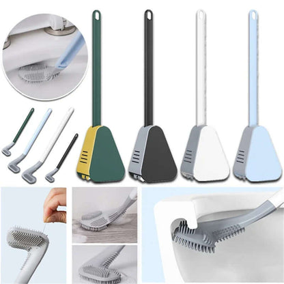 Royallure Silicone Toilet Brush with Holder – Durable, Hygienic Bristles for Deep Cleaning, Easy Adhesive Installation 1
