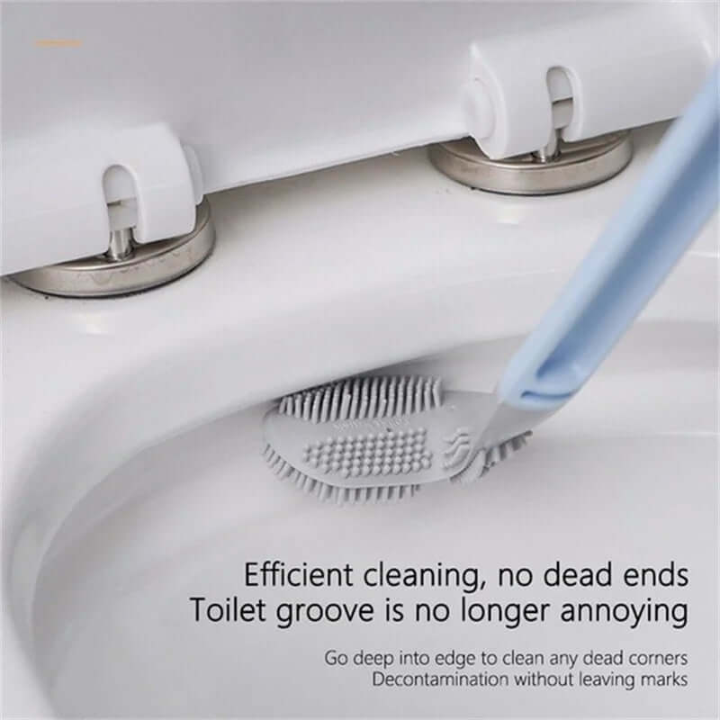 Royallure Silicone Toilet Brush with Holder – Durable, Hygienic Bristles for Deep Cleaning, Easy Adhesive Installation 4