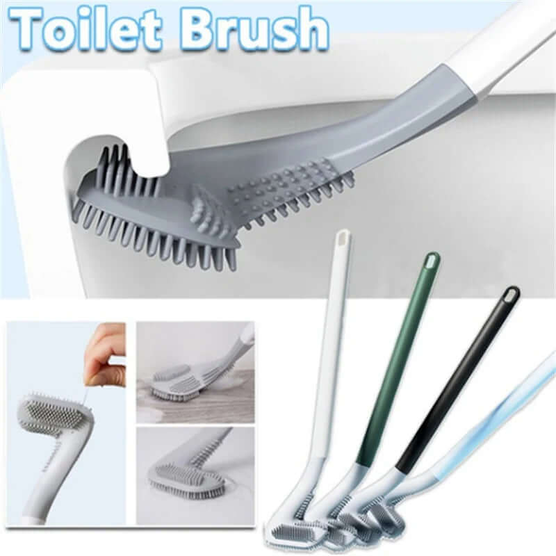 Royallure Silicone Toilet Brush with Holder – Durable, Hygienic Bristles for Deep Cleaning, Easy Adhesive Installation 5