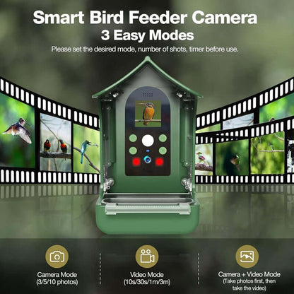 Royallure Smart Bird Feeder with 1080P HD Camera, PIR Motion Detection, Dual Troughs & Hummingbird Feeder 5