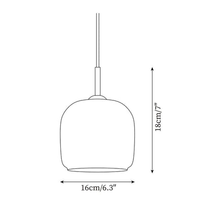 Royallure Smoke Glass Pendant Light for Kitchen Island and Dining Room, LED Hanging Light 4