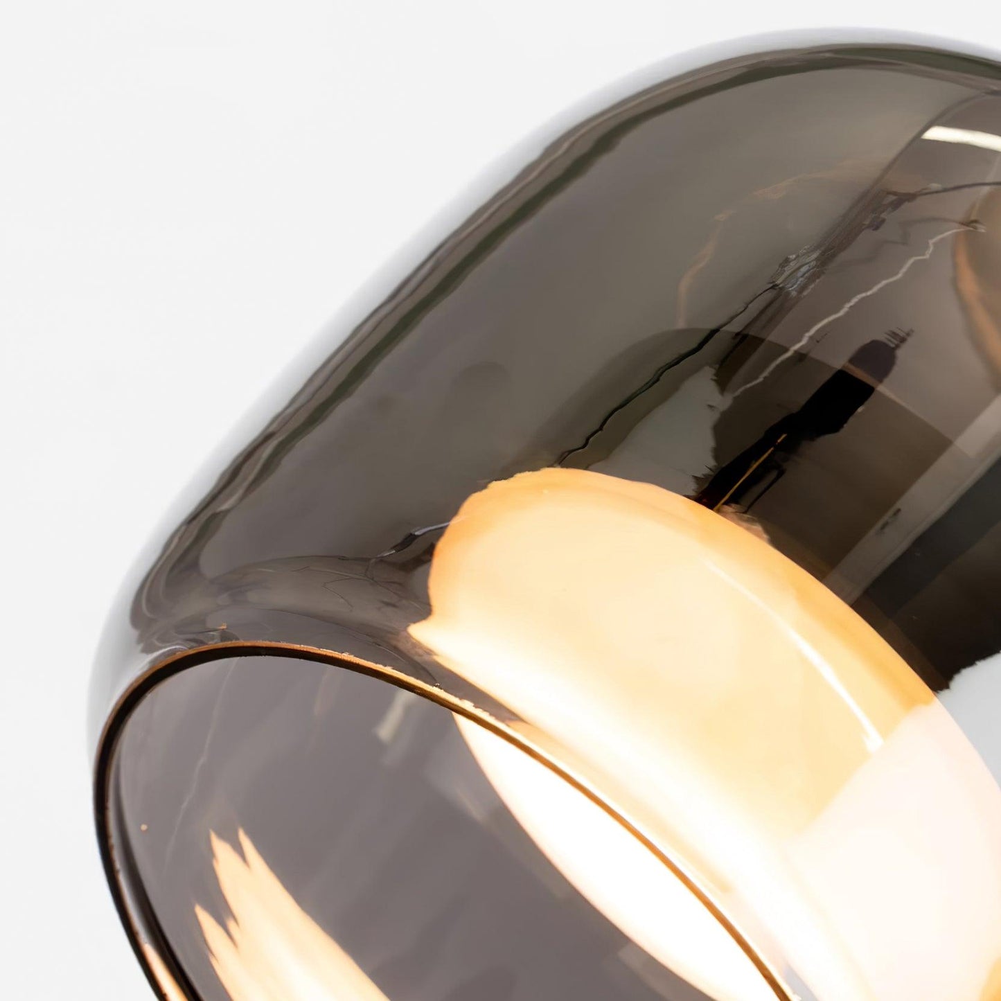 Royallure Smoke Glass Pendant Light for Kitchen Island and Dining Room, LED Hanging Light 6