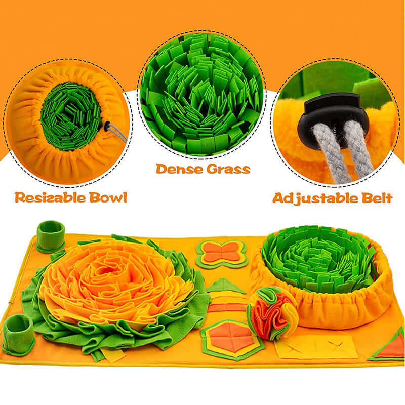 Royallure Snuffle Mat for Dogs – Engaging Cotton Treat Dispenser for Mental Stimulation and Dental Health 8