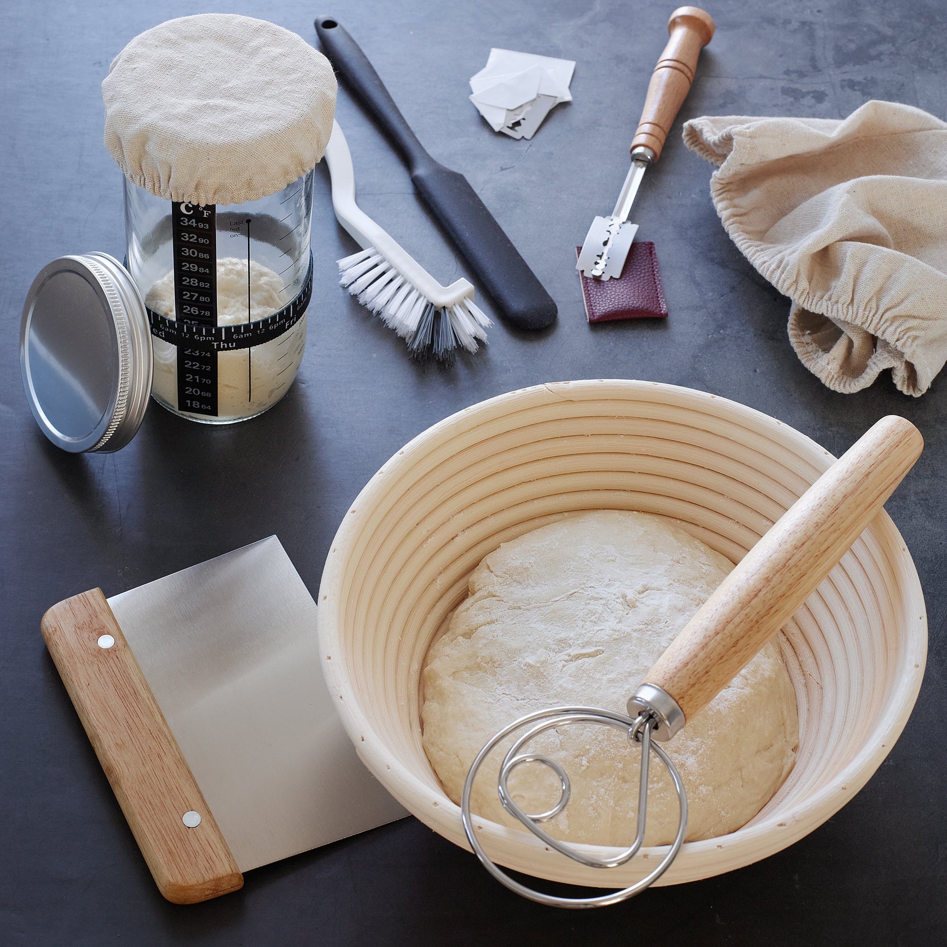 Royallure Sourdough Baking Set with Banneton Basket and Precision Tools for Artisan Bread 4