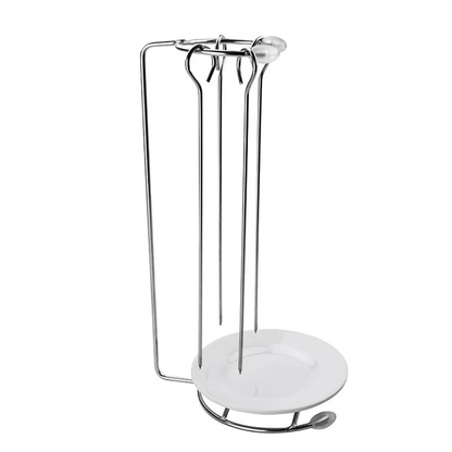 Royallure Stainless Steel BBQ Skewers Set with Grill Rack Holder for Perfect Kebab Grilling 4
