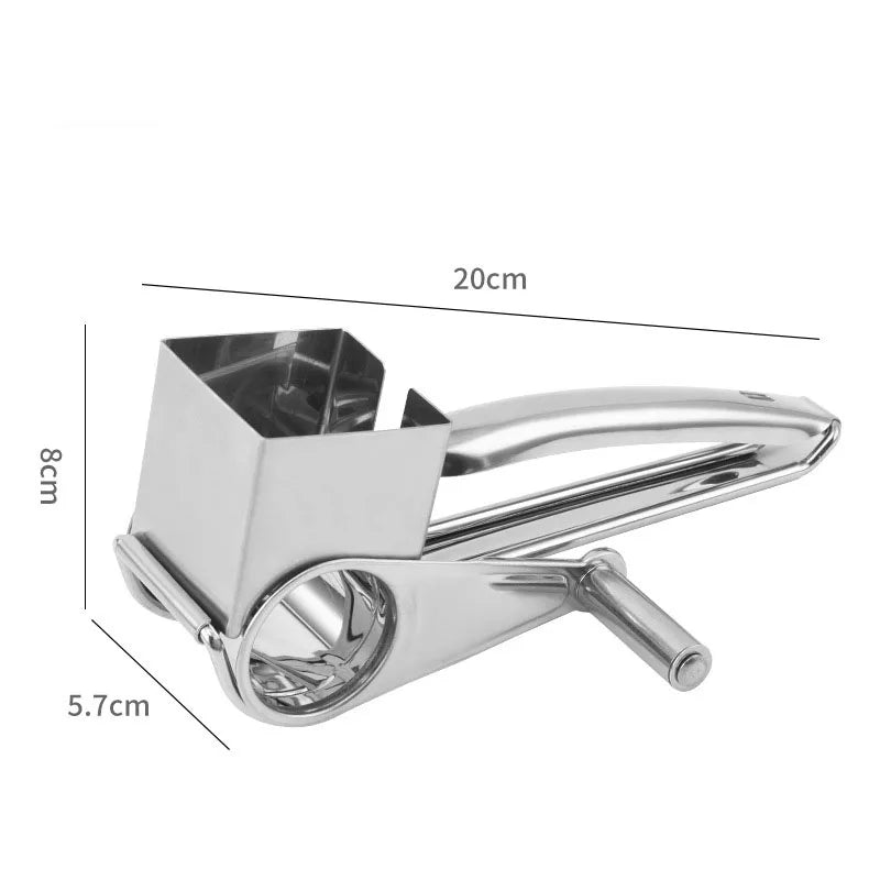 Royallure Stainless Steel Cheese Grater with Handle & 3 Interchangeable Cutters 2