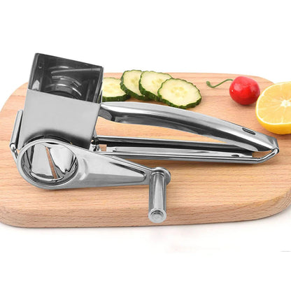 Royallure Stainless Steel Cheese Grater with Handle & 3 Interchangeable Cutters 6