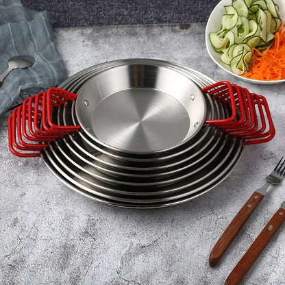 Royallure Stainless Steel Cooking Pot with Double Handle – Induction Compatible Frying Pan, Elegant Design, Multiple Sizes Available 0