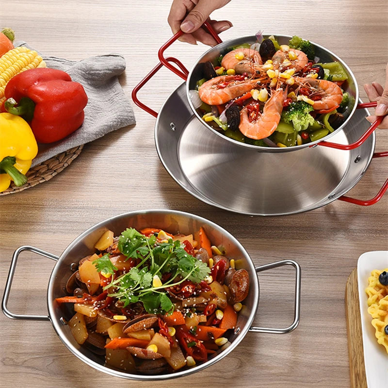 Royallure Stainless Steel Cooking Pot with Double Handle – Induction Compatible Frying Pan, Elegant Design, Multiple Sizes Available 4
