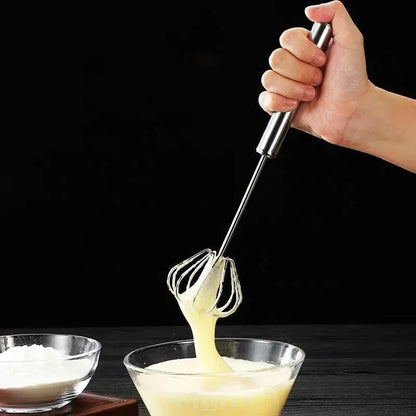 Royallure Stainless Steel Semi-Automatic Whisk Blender – 10/12/14 Inch Egg Beater and Milk Frother for Effortless Mixing 2