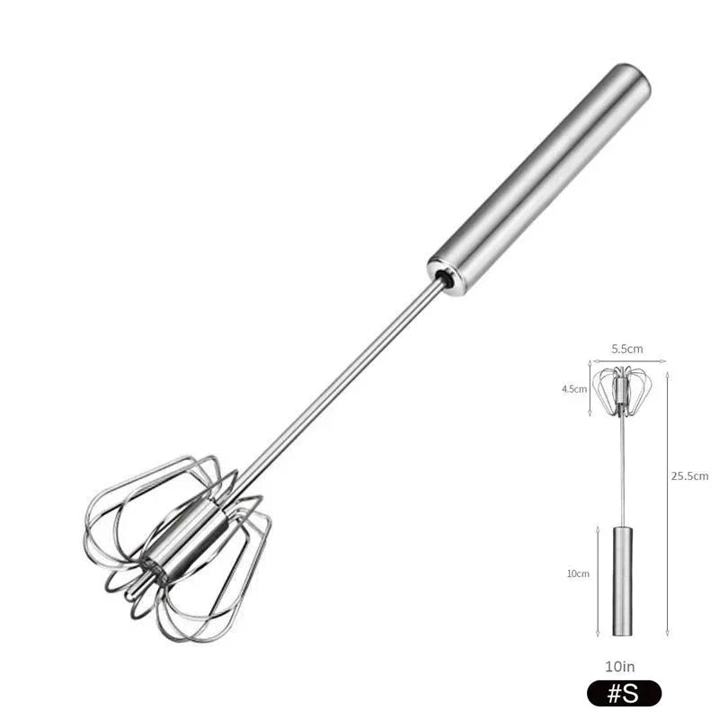 Royallure Stainless Steel Semi-Automatic Whisk Blender – 10/12/14 Inch Egg Beater and Milk Frother for Effortless Mixing 6