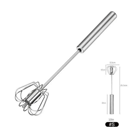 Royallure Stainless Steel Semi-Automatic Whisk Blender – 10/12/14 Inch Egg Beater and Milk Frother for Effortless Mixing 6