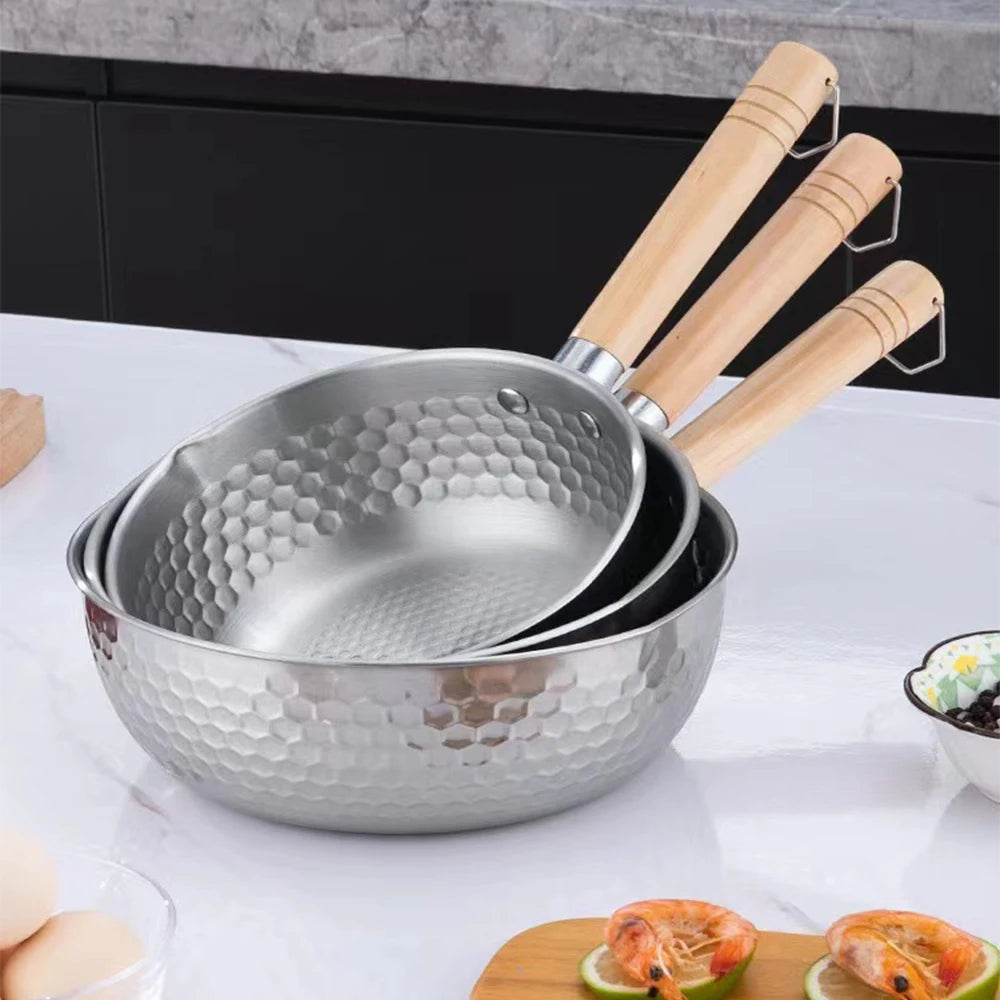 Royallure Stainless Steel Soup Pot with Wooden Handle – Big Non-Stick Soup Pan for Versatile Kitchen Use 0