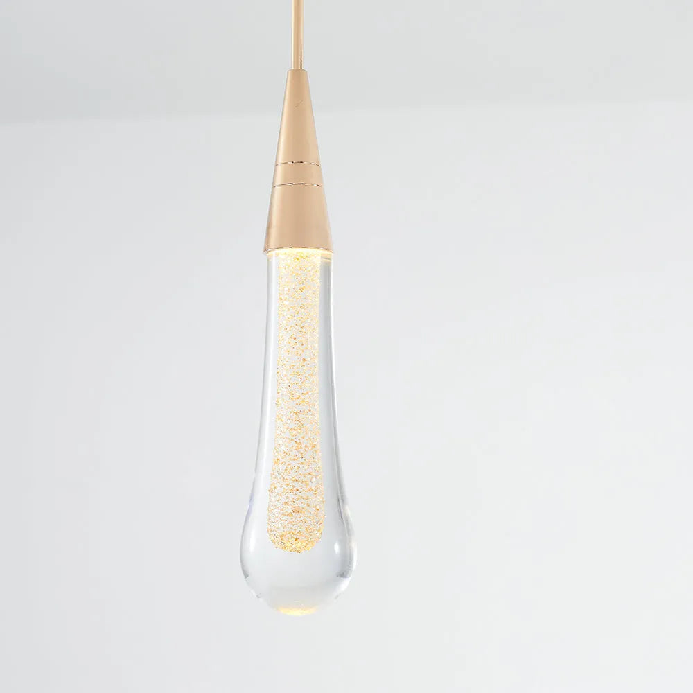 Royallure Teardrop Glass Pendant Light for Kitchen and Living Room Illumination 3