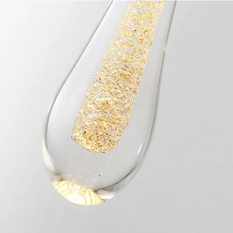 Royallure Teardrop Glass Pendant Light for Kitchen and Living Room Illumination 4