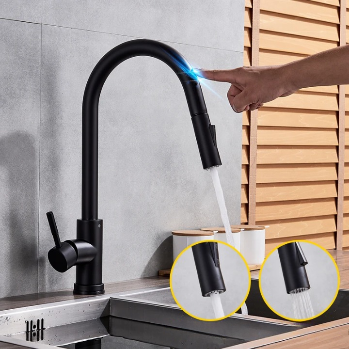Royallure Touch Sensor Kitchen Faucet with Pull-Out Sprayer – Brushed Nickel Finish, Single-Hole Installation 3