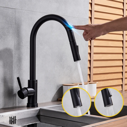 Royallure Touch Sensor Kitchen Faucet with Pull-Out Sprayer – Brushed Nickel Finish, Single-Hole Installation 3