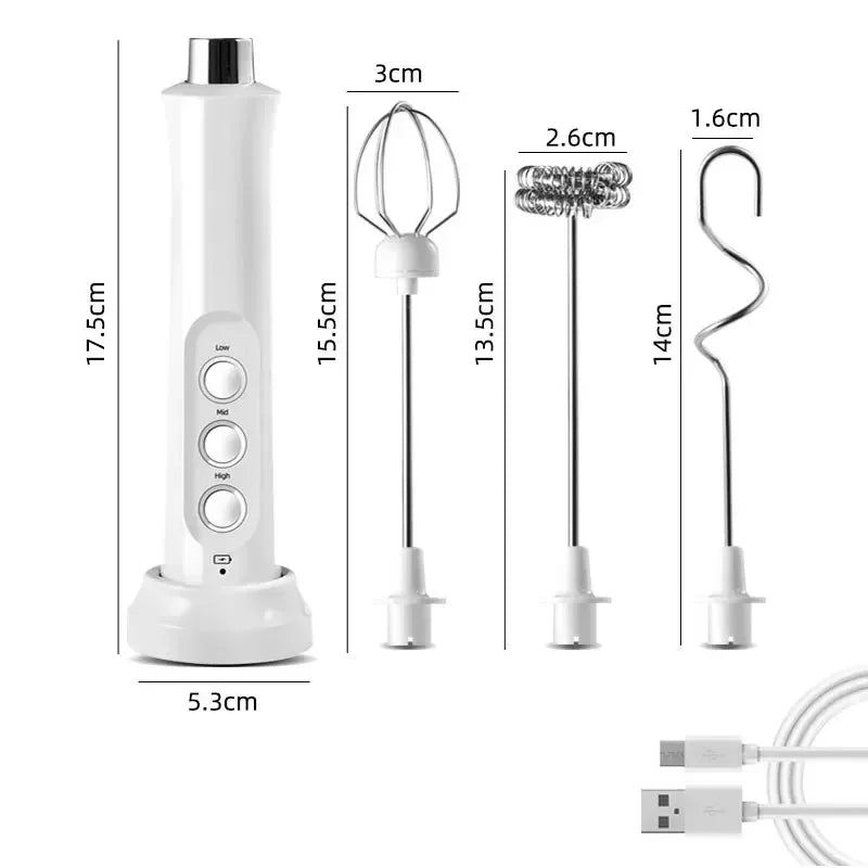 Royallure USB Rechargeable Handheld Milk Frother with 3 Speed Settings - Perfect for Lattes, Cappuccinos, and Hot Chocolate 5