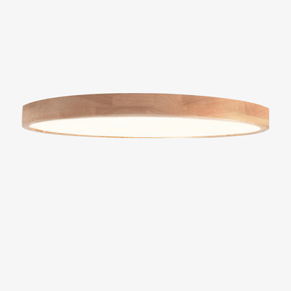 Royallure Ultra Flat LED Flush Mount Ceiling Light with Natural Wood Finish 0