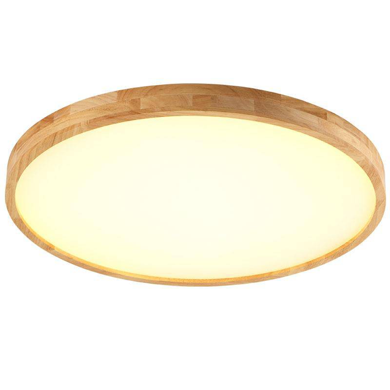 Royallure Ultra Flat LED Flush Mount Ceiling Light with Natural Wood Finish 2