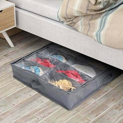 Royallure Under-Bed Shoe Storage Bags - 2 Pack Shoe Organizer for 24 Pairs with Zippered Cover, Dust Protection, Space-Saving Design 0