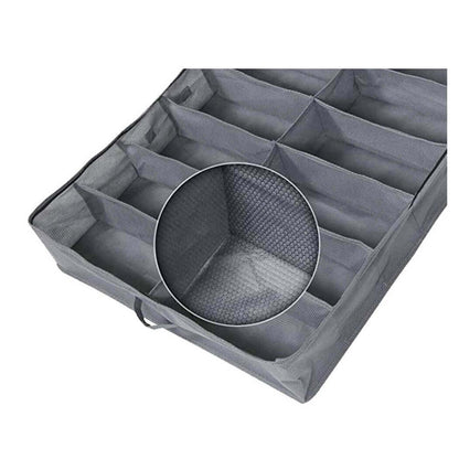 Royallure Under-Bed Shoe Storage Bags - 2 Pack Shoe Organizer for 24 Pairs with Zippered Cover, Dust Protection, Space-Saving Design 5