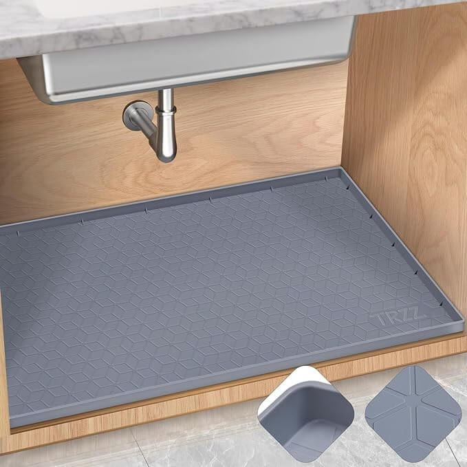 Royallure Under Sink Waterproof Silicone Mat – Versatile Shelf Liner for Kitchen and Bathroom 0