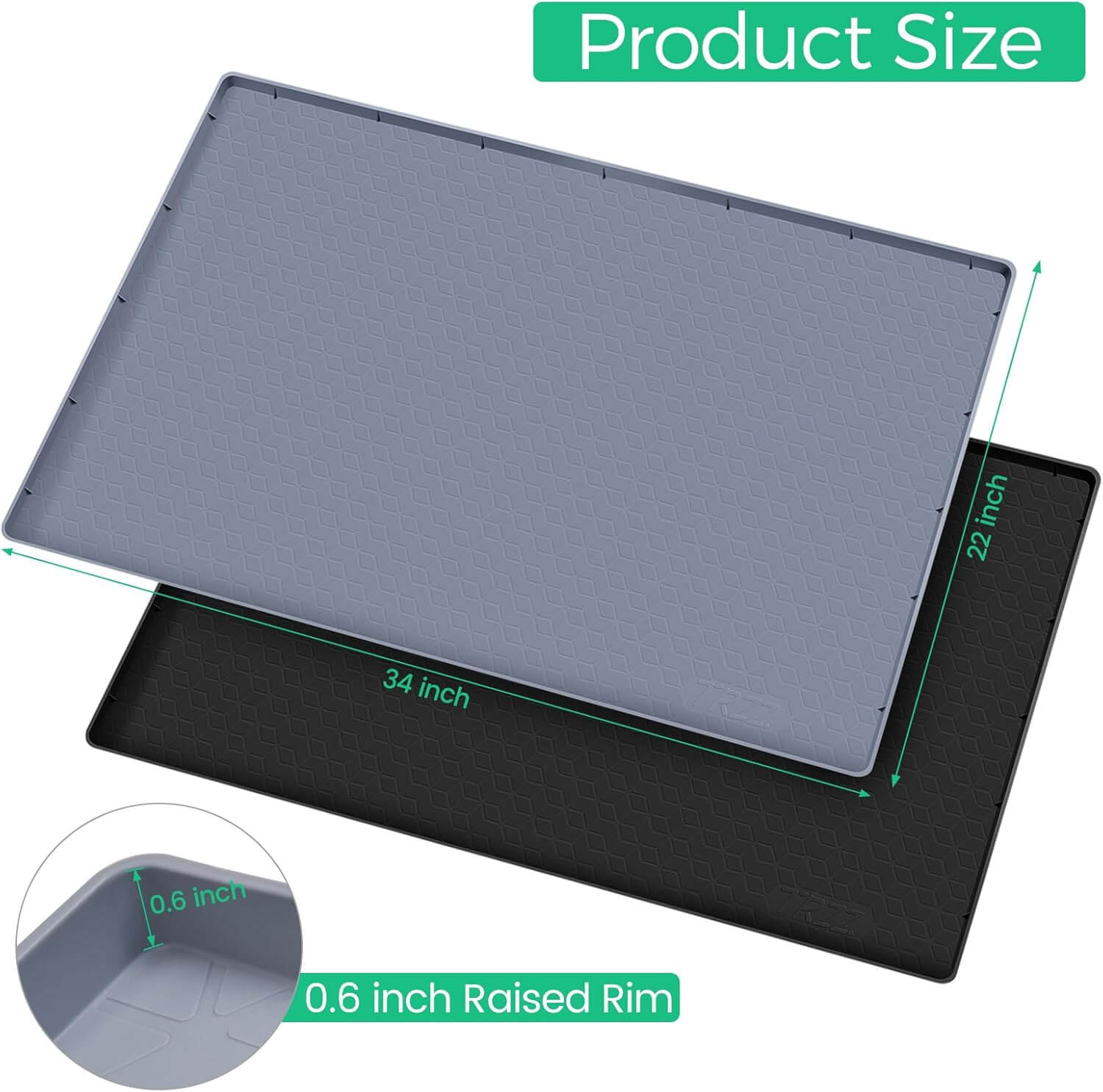 Royallure Under Sink Waterproof Silicone Mat – Versatile Shelf Liner for Kitchen and Bathroom 1