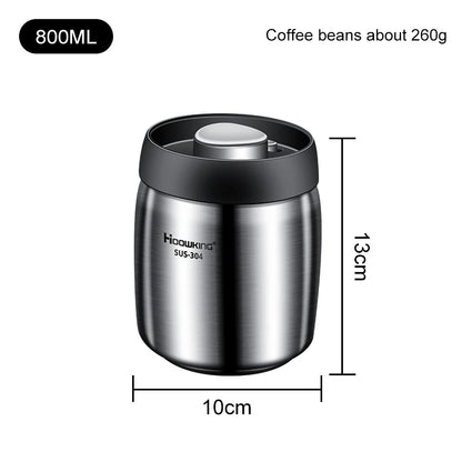 Royallure Vacuum Sealed Coffee Canister – 304 Stainless Steel Moisture-Proof Coffee Container for Bean Storage, Multiple Sizes 8