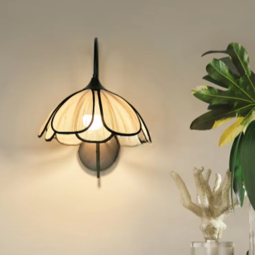 Royallure Vintage Floral Lamp with Rattan Design for Soft Ambient Lighting 2