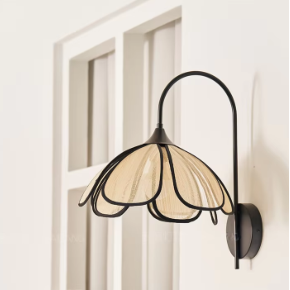 Royallure Vintage Floral Lamp with Rattan Design for Soft Ambient Lighting 3