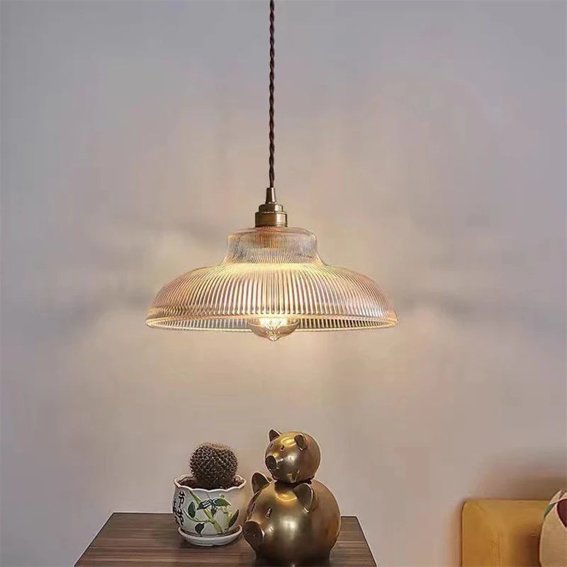 Royallure Vintage Green Glass Pendant Light – Elegant Hanging Lamp for Kitchen and Living Room 2