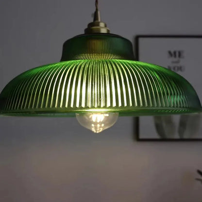 Royallure Vintage Green Glass Pendant Light – Elegant Hanging Lamp for Kitchen and Living Room 5