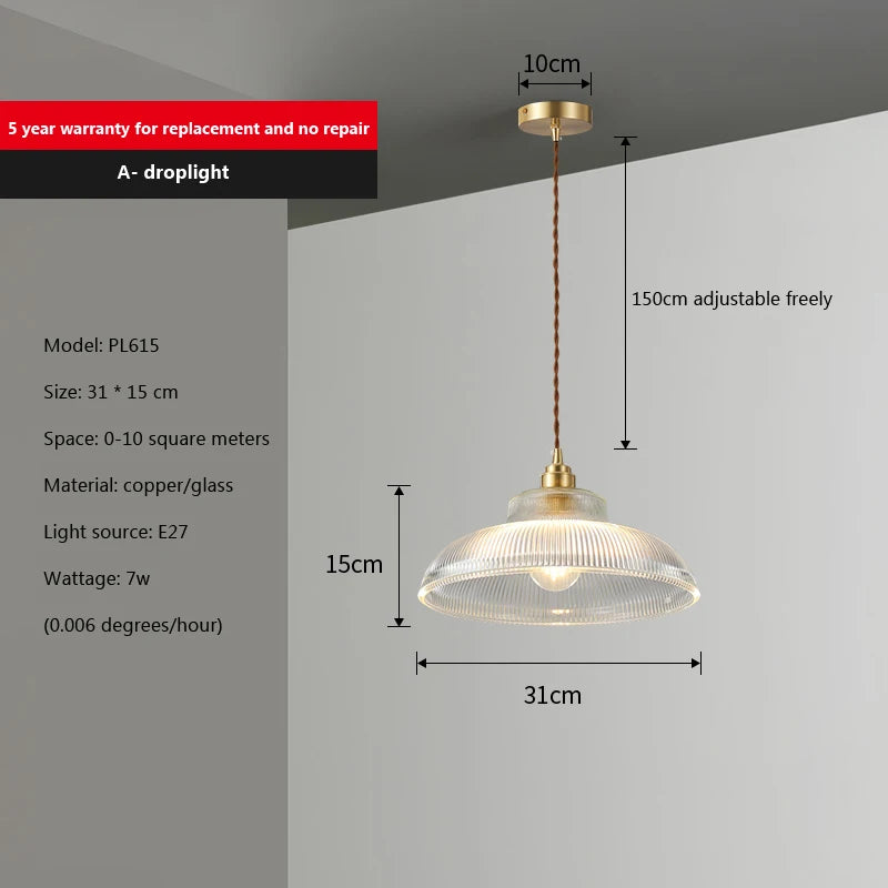 Royallure Vintage Green Glass Pendant Light – Elegant Hanging Lamp for Kitchen and Living Room 7